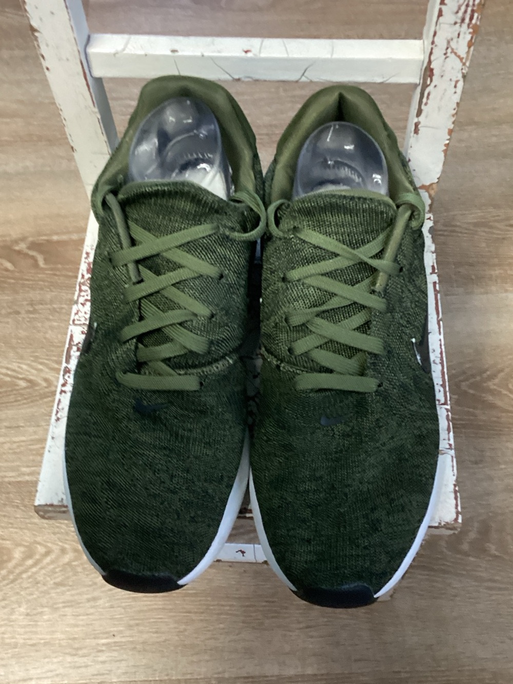 Nike Olive Green Knit Running Sneakers